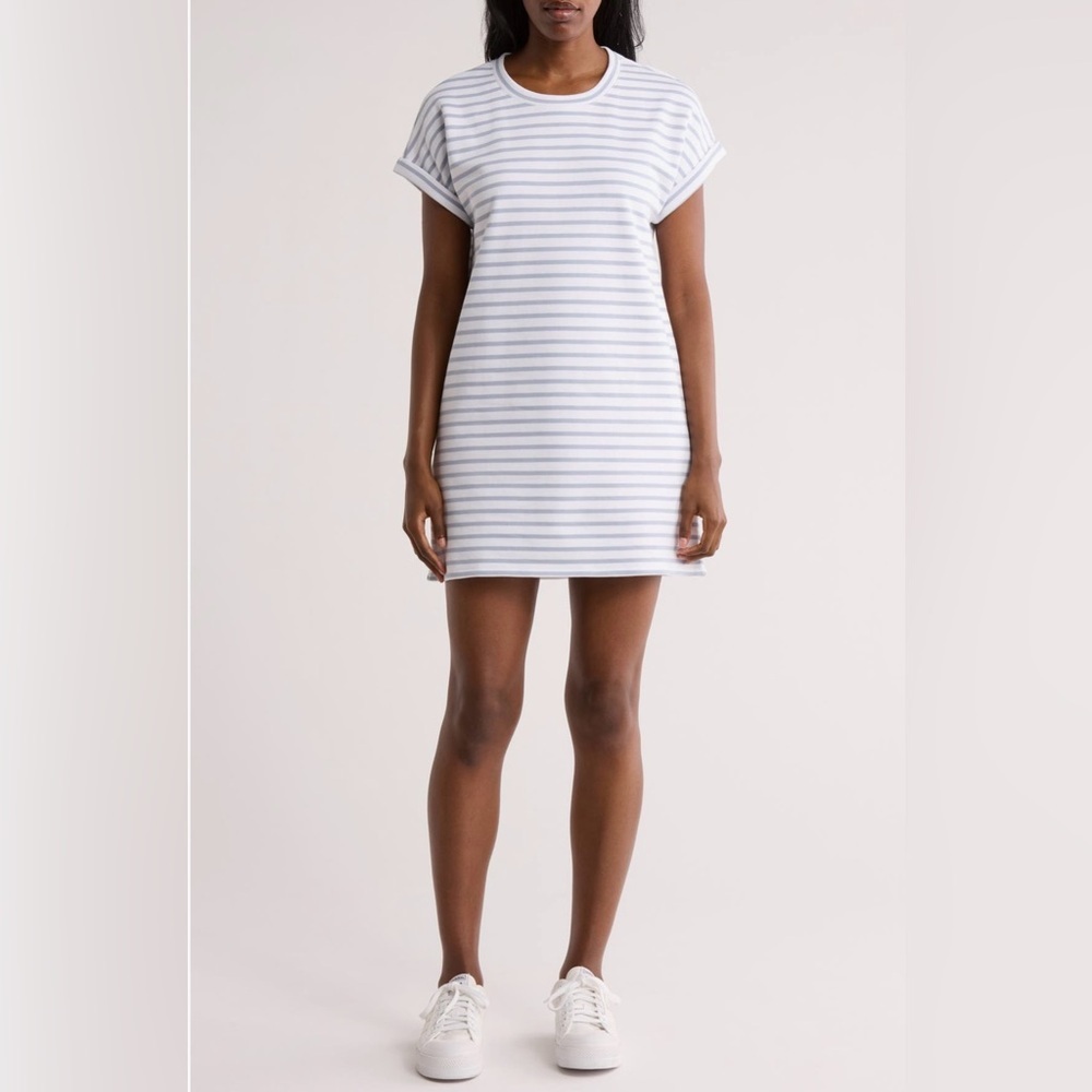 Splendid Casey Stripe Short Sleeve T-Shirt Dress